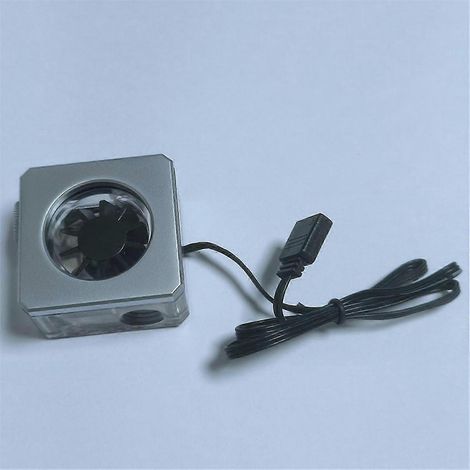 Débitmètre de refroidissement liquide RGB, système de débit G1/4 pouce pour PC gaming, montage de watercooling, argent (1/5)