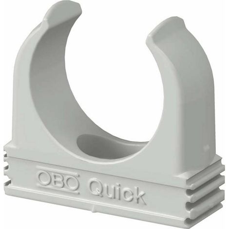 OBO Bettermann Collier rapide difficilement inflammable M32 polypropylène gris pierre RAL 7030, 2149321 (1/2)