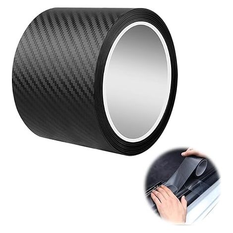 Film Adhésif en Fibre de Carbone pour Voiture, Autocollant de Protection de Bord de Porte, Résistant aux Rayures, Imperméable, Facile à Utiliser, Convient à la Plupart des Voitures (1/5)