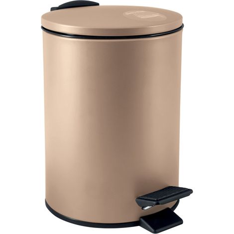 Poubelle à pédale ADELAR 3L Acier Cappuccino mat Spirella