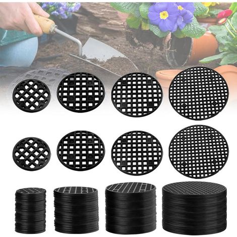 200 Pcs Grille Drainage Bonsaï, Rond Grille Pot de Fleur, pour Les Bonsaïs et Les Pots de Fleur(Φ 2.5/3.5/4.5/7.5 cm) (1/5)