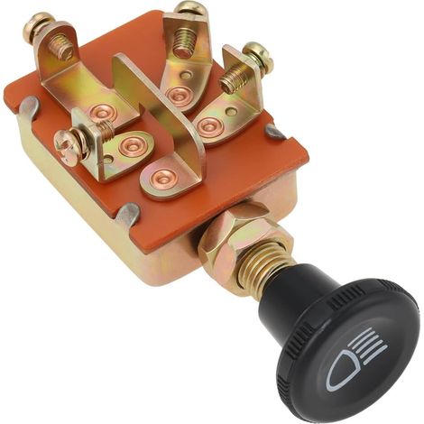 AM-710C 2-Position Pull-Push Headlight Switch 10A 12V and 6.6A 24V for Car Truck (1/5)