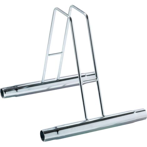 ANDRYS - Rastrelliera Porta Biciclette a Terra con Posto Alto 1 Posto, Senza Tappi, Zincato a Freddo, Colore Tropical Oro, 38.5 x 42 x 42 cm - Finitura: Zincato - Posti: 1 - Colore: Argento