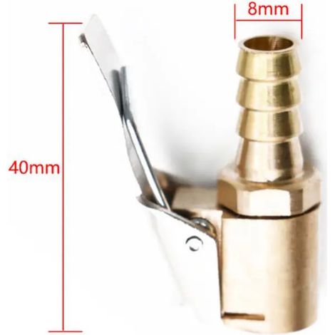 Collier de serrage pour valve de pneu de voiture, connecteur pour pompe gonflable portable, raccord pour tuyau de compresseur d'air, adaptateur de réparation de valve.-AquaForge