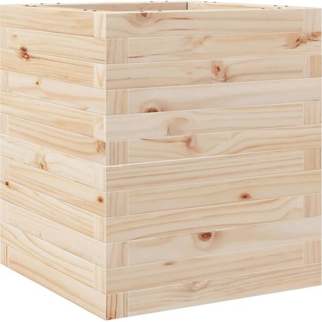 Fioriera rialzata per piante e fiori terrazza giardino 40 x 40 x 46 cm legno di pino massiccio marrone 020037562