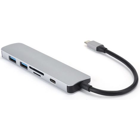Multifunktionale 6-in-1-Dockingstation mit USB-C-Anschluss: USB-C auf HDMI/USB 3.0/PD 3.0-Ladefunktion (1/5)