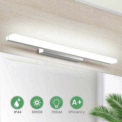 Lampe Miroir Led 40Cm, Applique Salle De Bain 700Lm 8W 6000K Lampe Miroir Pour Salle De Bain Miroir Led Ip44 Applique Led Lampe Salle De Bain Moderne Blanc Neutre(Sans Interrupteur) (1/5)
