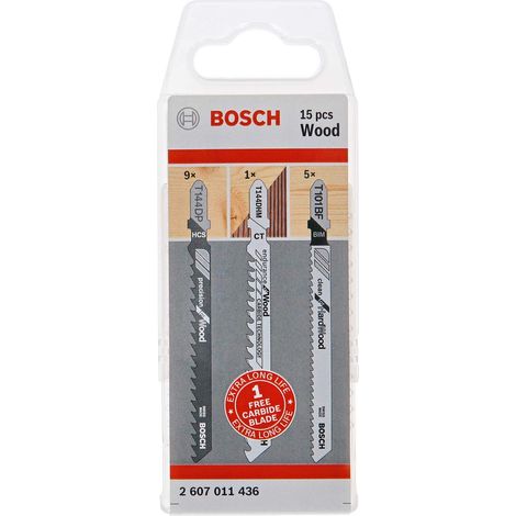 SET LAME PER SEGA BOSCH T PER LEGNO 15 pz.