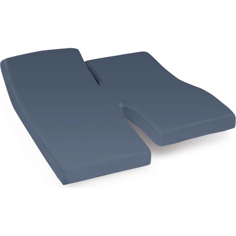 Drap housse relaxation uni coton ALTO - TPR Tête et pied relevable 2x90x190 cm