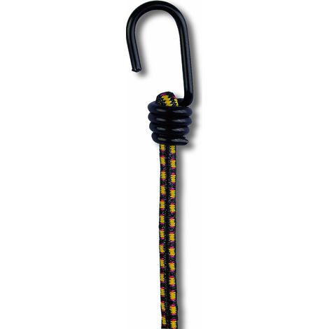 2 Gummiseile + kunststoffbeschichteter Stahlhaken, Tragkraft 40 kg, Durchmesser 10 mm, Länge 1,2 m