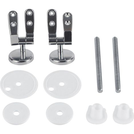 2 Pcs Charnières d'Abattant WC de Salle de Bain Fixations Remplacement WC Siège Charnière WC Fixations Pièces Détachées WC Pour Réparation Abattant A (1/5)