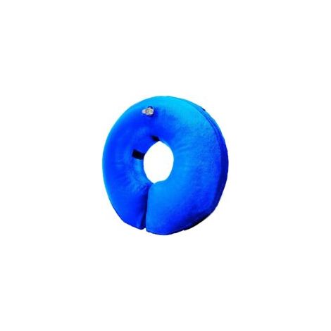 Collier de protection, gonflable, M 27 cm, bleu (1/5)