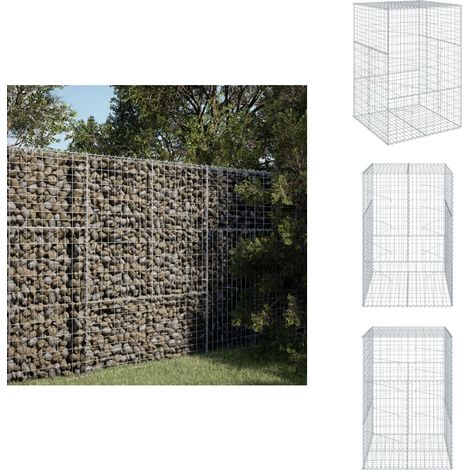 Panier gabion avec couvercle 100x100x150 cm fer galvanisé - Panier Gabion - Paniers Gabion - Mur En Gabion - Gabion (1/5)