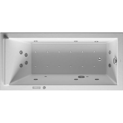 Baignoire Bain à remous rectangulaire STARCK 186 l 170x80 blanc 1 RS Combi-Syst E