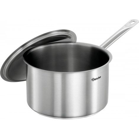 Casserole inox finition brossée 10,4 Litres, couvercle inclus (1/5)