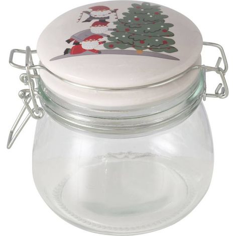 Glasbehälter mit Porzellandeckel MONTI, 450 ml