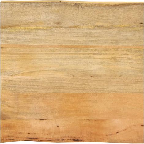 Tischplatte mit Baumkante 80x80x2,5 cm Massivholz Mango