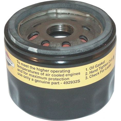 Filtre à huile moteur thermique 57mm – Diamètre 75mm – Compatible Briggs & Stratton 492932 – Prolonge la durée de vie du moteur - 492932S