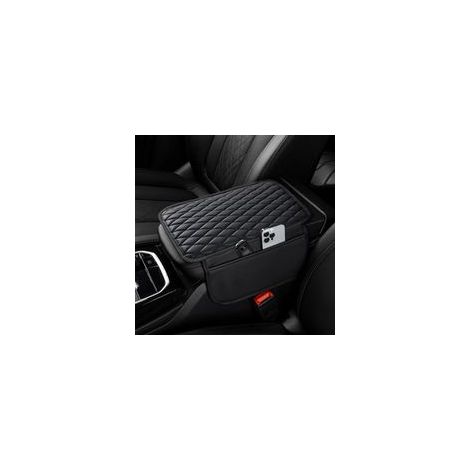 Housse d'accoudoir de console centrale de voiture, en cuir microfibre, housse d'accoudoir universelle, adaptée à la plupart des modèles de voitures, pratique pour le rangement. (1/5)
