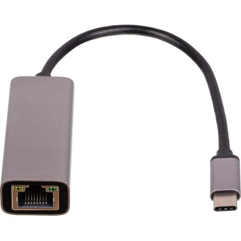 Tarjeta de red Akyga AK-AD-65, adaptador USB-C Ethernet RJ45 Gigabit 1000 Mbps LAN (1/4)