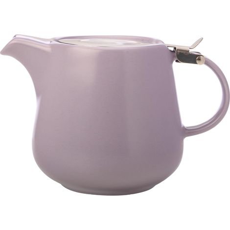 JeiibrZui Teekanne – 1200 ml – 1 Stück – Lavendel – Porzellan mit Filter – Modernes Geschirr für den täglichen Gebrauch (1/4)
