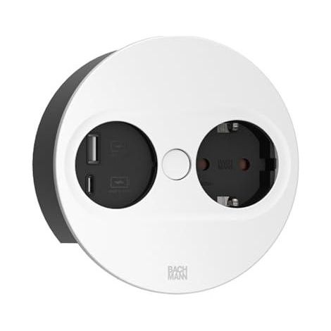 Bachmann 946.204 toma empotrada metálica USB A y C