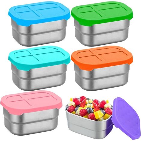 Boîtes Alimentaires en Métal avec Couvercles - Boîtes en Acier Inoxydable (1/5)