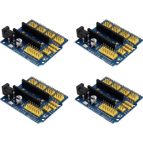 4er-Pack I/O-Erweiterungs-Sensor-Shield-Modul für Arduino Nano V3.0, kompatibel mit UNO R3 – 4er-Pack