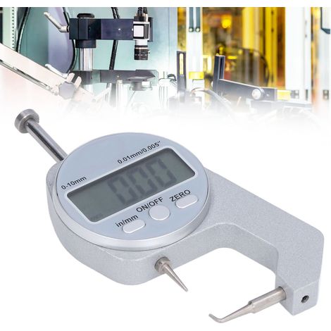 Digitales Mini-Dickenmessgerät, Messbereich 0 bis 10 mm, Lieferung ohne Batterie. (1/5)