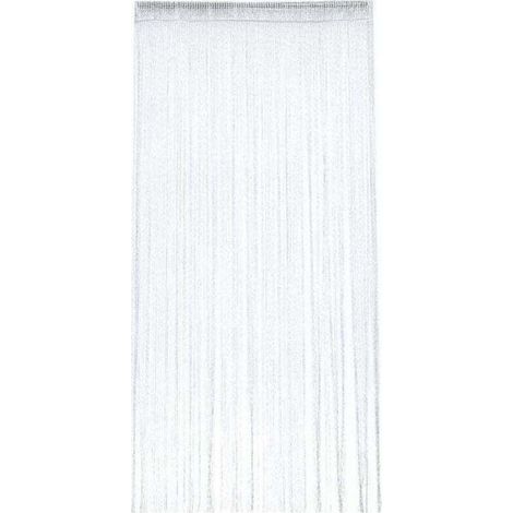 Rideau occultant, rideau de porte anti-mouches, paillettes, moustiquaire, panneau, rideaux en fil, décoration, mur, fenêtre, porte, franges, chambre, 100 x 200 cm (1/4)