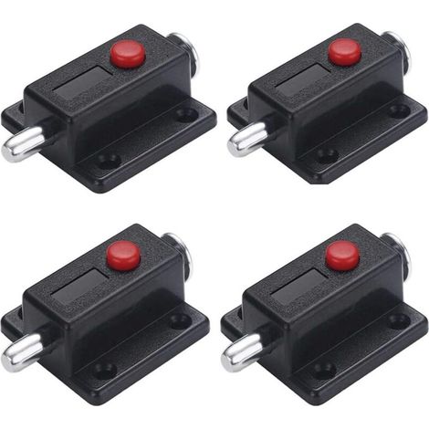 4pcs Spring Window Cabinet Knobs Automatic Door Lock Furniture Cupboard Drawer Door Lock with Spring Knob (1/5)