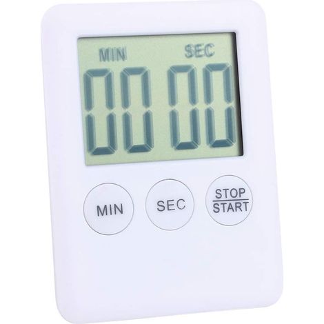 Timer da cucina digitale, ampio display LCD, promemoria di cottura con allarme e magnete.