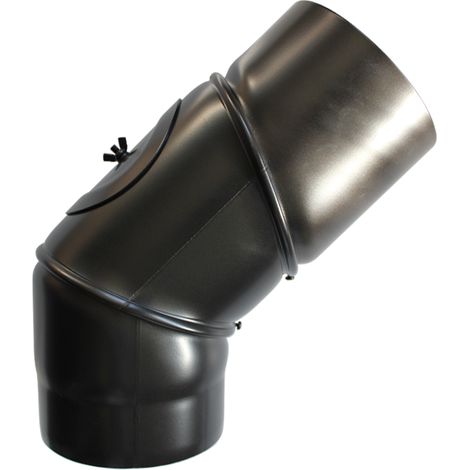 Coude à 90° orientable acier noir - Ø 150