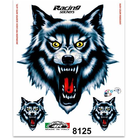 Adesivi Stickers Medi Lupo 13,5 x 16 cm (1/4)