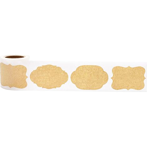 Etiquettes En Papier Kraft - 300 Pièces - 50 x 30 mm - Auto-adhésives - Pour Bouteilles, Boîtes Cadeaux, Décoration Artisanale Et Scrapbooking (1/5)