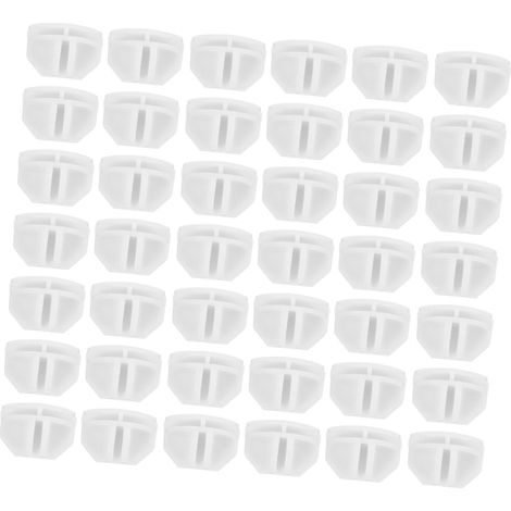 Connecteur Cube 50 pièces Clips demi-ronds en plastique blanc (1/5)