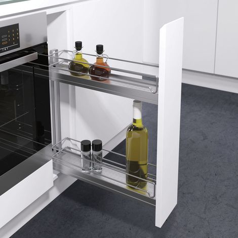 VS SUB Slim Unterschrankauszug Classic KB 150 mm Silber