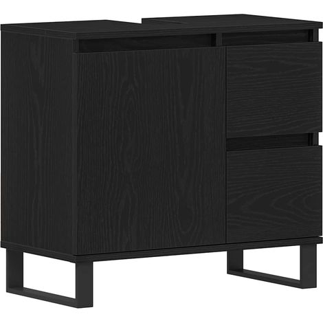 Maison Exclusive - Meuble de Lavabo de Salle de Bain Chêne noir 65 x 33 x 60 cm (1/5)