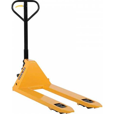 Transpallet manuale giallo 3T per carichi pesanti - Forche 1150x540 mm - Ruote in gomma - Industria e logistica - 1130041602