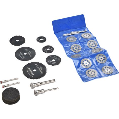 Lot de 32 lames de scie circulaire HSS, disques de découpe résine, meules diamantées pour métal et inox, coupe précise, accessoires polyvalents. (1/5)