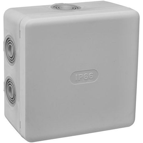 Caja de conexiones cuadrada 115x115x55 mm gris, IP66