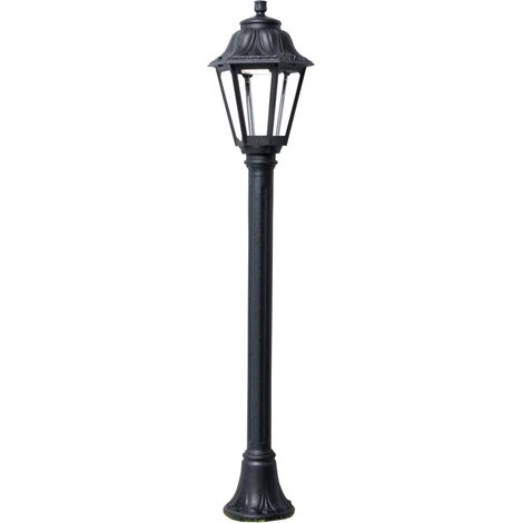 Baliza clásica INDURA MEDIUM 6 IP55 E27 42W 1150mm Negro
