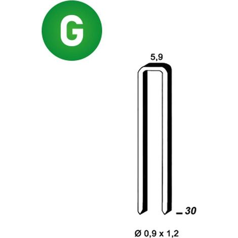 5 200 Agrafes Es-30 - Galvanisées - 5.9x30x0.9x1.2 mm - D-Work (1/5)