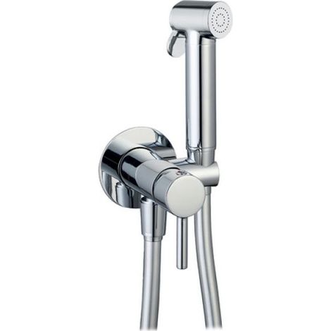 SET MISCELATORE A INCASSO TONDO CON SHUT-OFF E SUPP.INTEGRATO Cromo