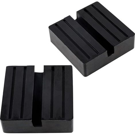 2 Pcs Jack Pad en Caoutchouc (75x75x25mm) Universal à Fente Rail Cadre Protecteur pour cric pour Protecteur de les voitures et les VUS pour Crics et Elévateurs (1/5)