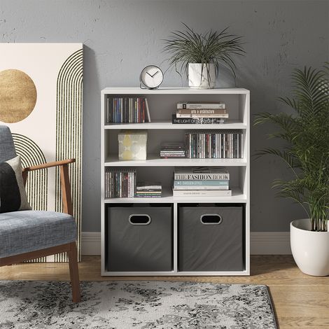 Libreria , Bianco, 72 x 90.2 cm 2 scomparti, Vicco