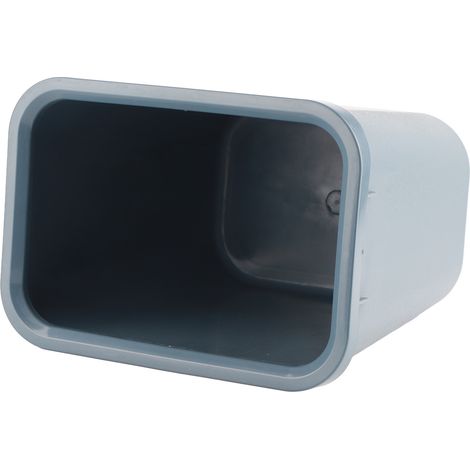 Poubelle rectangulaire 8L en plastique épais, à ouverture sur le dessus, pour cuisine, salle de bain, hôtel ou bureau, grise. (1/5)