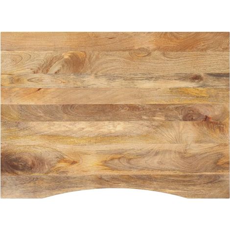 Schreibtischplatte mit Aussparung 100x80x2,5cm Massivholz Mango