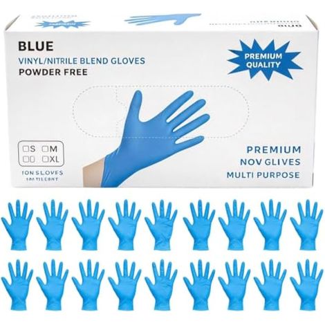 Gants Jetables En Nitrile Pour , 100 Pièces, Sans Latex, Sans Poudre (1/5)