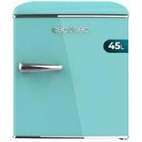 Cecotec Mini Nevera Retro Bolero Coolmarket TT Origin 103 Green E. Mini Frigorífico Retro Verde, 89,3Cm de Alto y 48,7Cm de Ancho, 95L de Capacidad y Clase E